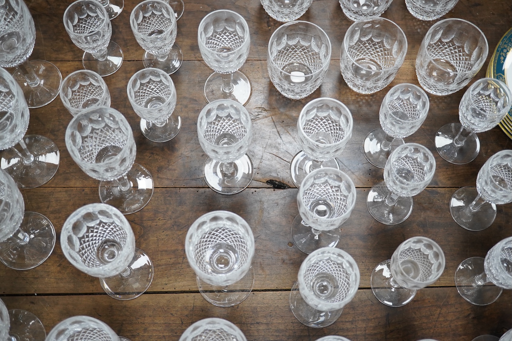 A suite of Waterford cut crystal drinking glasses, Colleen pattern. Condition - appears good